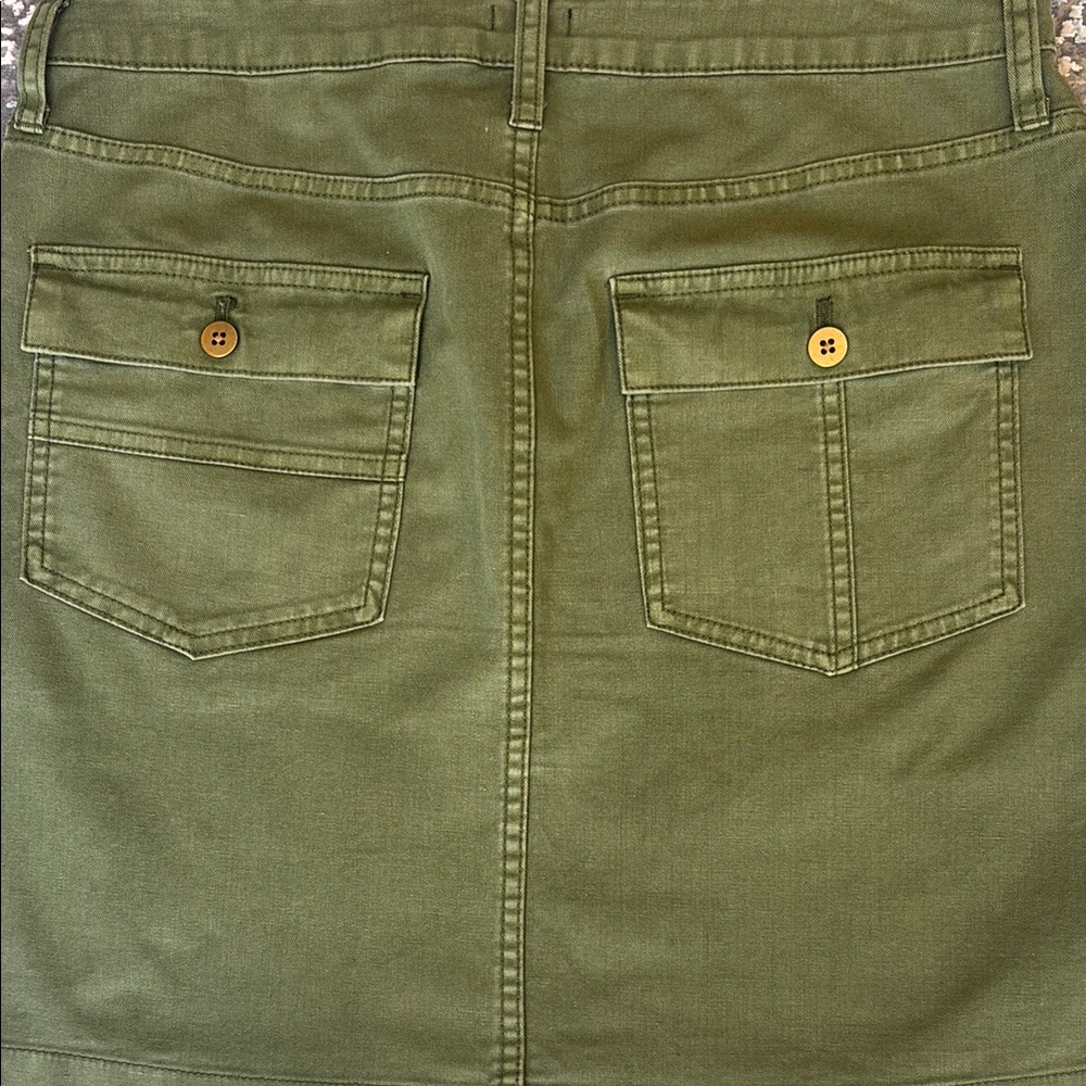 J. Crew Green Utility Mini Skirt Size 6 - Picture 9 of 12